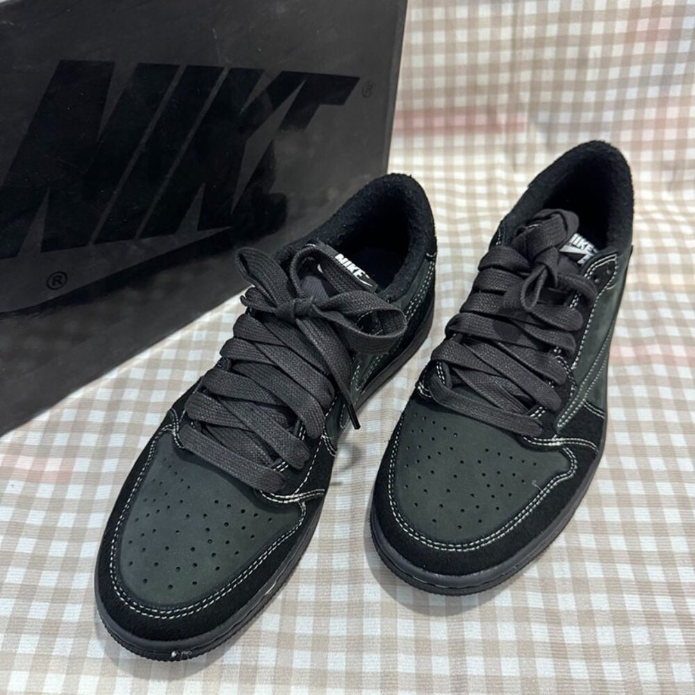 Nike Ps Jordan 1 X Travis Scott Rétro Bas Og Sp Noir Fantôme